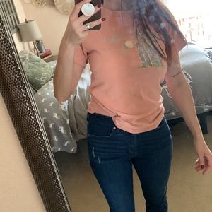 Pink salmon color Colorado graphic T